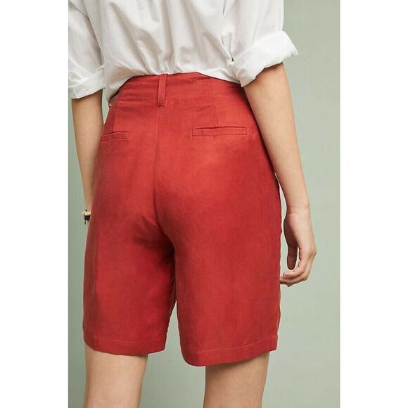 New Anthropologie Coastline Bermuda Shorts $98 RASPBERRY Size 24 - Picture 4 of 4